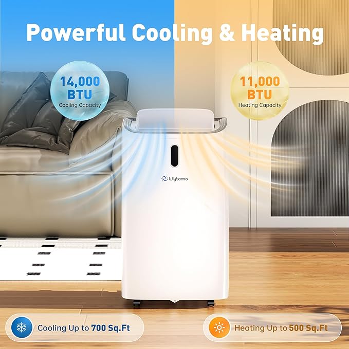 14, 000 BTU Portable Air Conditioners Cool Up to 700 Sq.Ft, Portable AC Unit - Image 2
