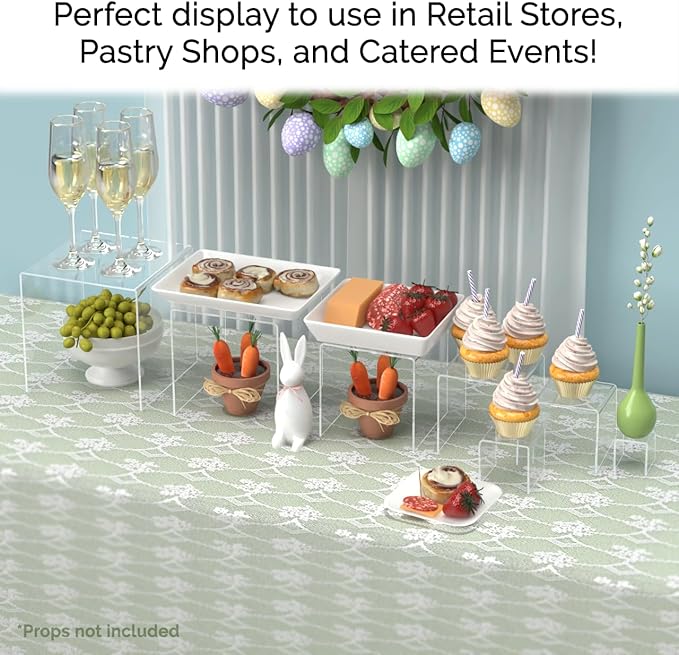 Marketing Holders Acrylic Riser Display Stands 2" Through 8" High 7 Pieces - Image 3