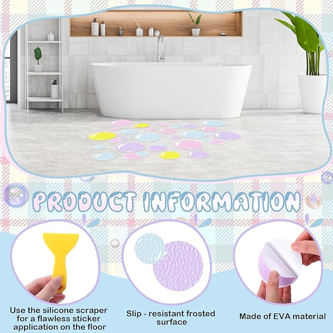 32 Pcs Cute Non Slip Bathtub Stickers - Image 3