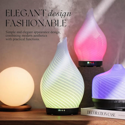 Porseme 280ml Essential Oil Diffuser Glass Color Changing Aroma Air Diffusers - Image 4
