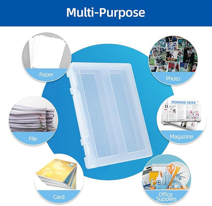 4 Pack Large A4 Paper document Box, Arts Supply Storage Organizer Box Scrapbook - Image 4