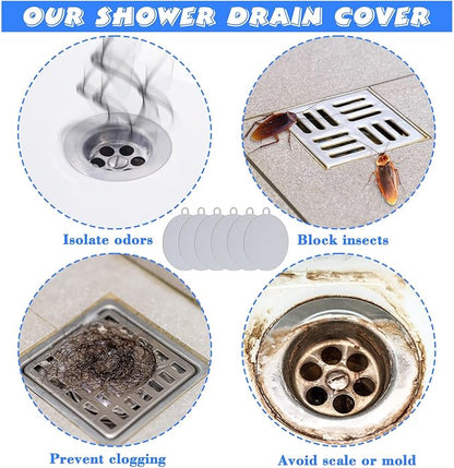 Yinkin 6 Pcs Drain Covers to Keep Bugs Out Silicone Shower Floor Tub Stoppers - Image 6