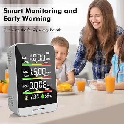 Air Quality Monitor Indoor, 8-in-1 Smart Air Quality Tester - Image 3