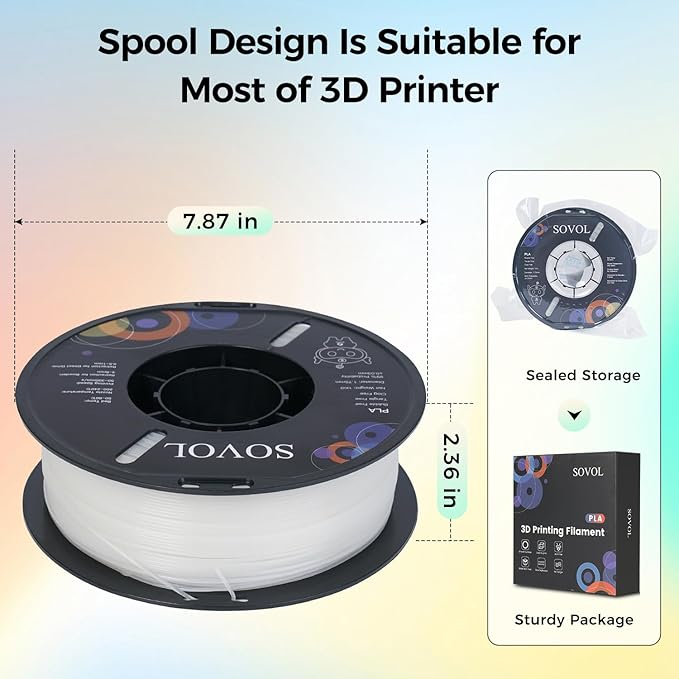 Sovol 3D Printer Glow in The Dark Filament Gradient Multicolor Fast Change PLA - Image 7