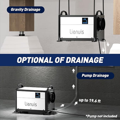 Crawl Space Dehumidifier with Drain Hose, 110 Pint Commercial Dehumidifier - Image 7