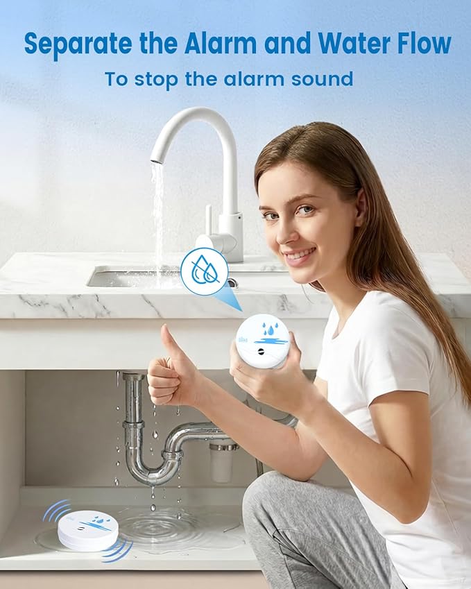 12 Pack Water Leak Detectors for Home, 100dB Waterproof Water Sensor Alarm Leak - Image 6