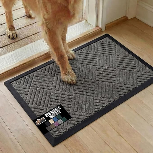 GORILLA GRIP 100% Waterproof All-Season WeatherMax Doormat US Designed Natural by GorillaGrip