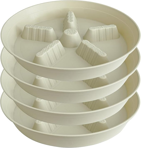4 Pack Plant Saucer 14 inch, Plastic Plant Saucers by Unknown