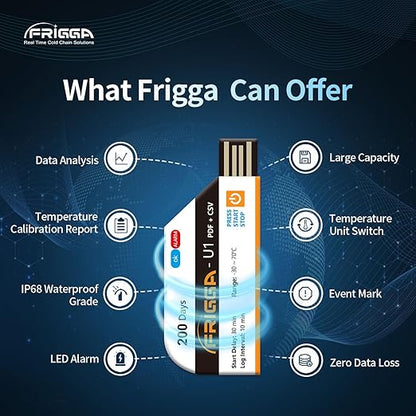Frigga 10 Pack Temperature Data Logger Disposable Temperature Recorder 28800 - Image 6