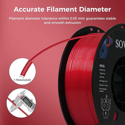 Sovol 3D Printer PETG Filament 1.75mm 1KG, High Precision, Strong Toughness - Image 6