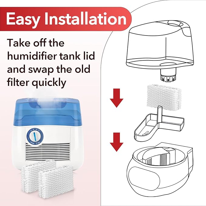 12 Pcs WF813 Humidifier Replacement Filters, Fit - Image 6
