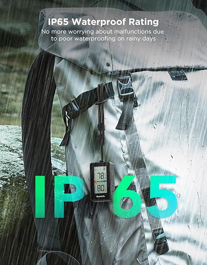 GoveeLife Outdoor Indoor Thermometer Hygrometer IP65 Waterproof, LCD Digital - Image 2