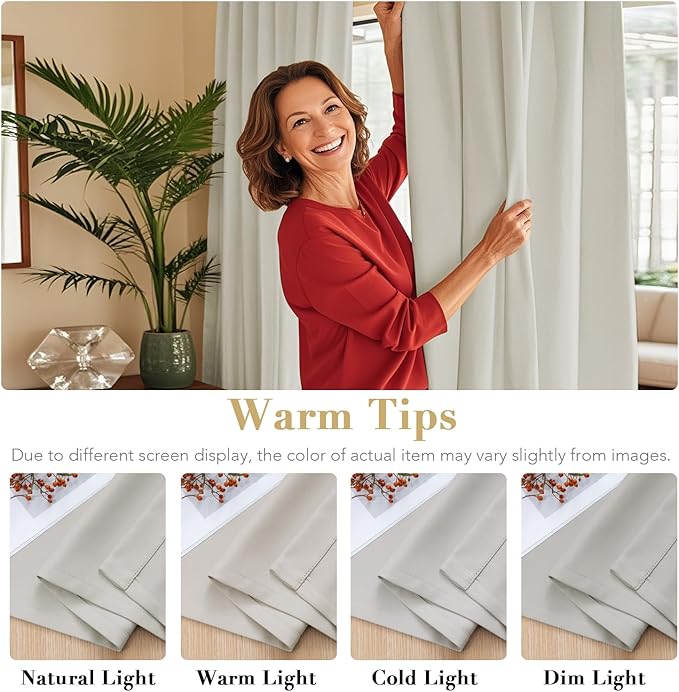 H.VERSAILTEX Blackout Curtains Thermal Insulated Window Treatment Panels Room - Image 3