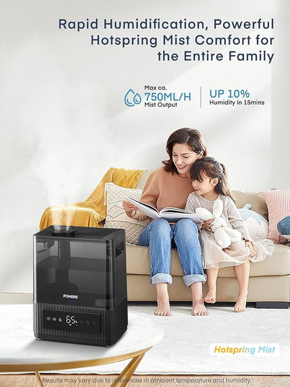 FOHERE Smart Humidifiers for Bedroom, 6L Warm and Cool Mist Quiet Humidifier - Image 4