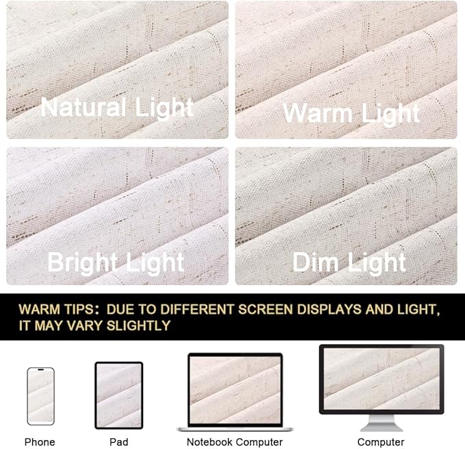 PrinceDeco Blackout Curtains 108 Inches Long Solid Thermal Insulated - Image 8