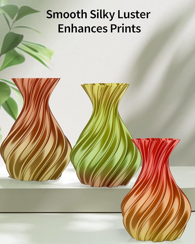 LANDU Silk Rainbow PLA Filament 1.75mm, 3D Printer Multicolor Filament - Image 8