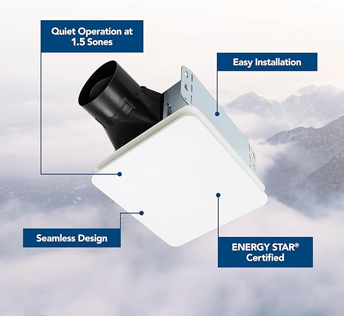Broan-NuTone Bathroom Exhaust Fan Easy Retrofit without Attic Access, Quiet 1.5 - Image 2