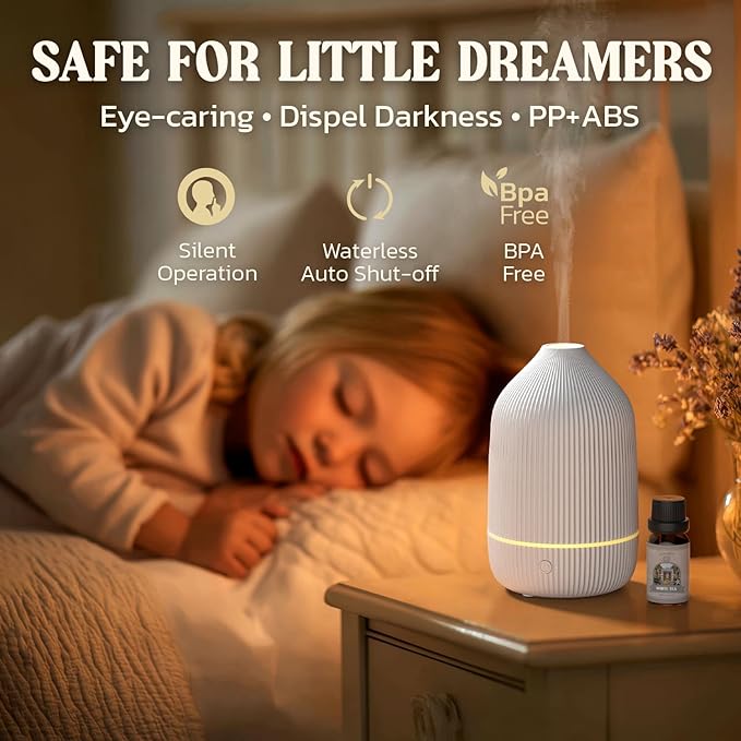 Essential Oil Diffuser, 100ml Aromatherapy Diffuser, Mini Ultrasonic Diffuser - Image 4