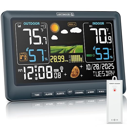 BluSon Weather Station Wireless Indoor Outdoor Thermometer, Color Display by Unknown