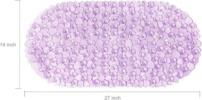WELTRXE Pebbles Bath Mat Oval Non-Slip Bathtub Mat - Image 5