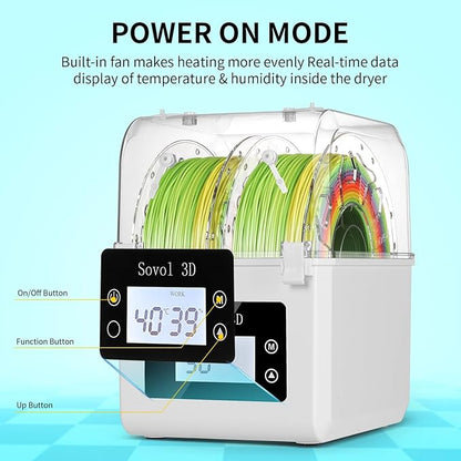 Sovol Filament Dryer 2025, SH01 Filament Dehydrator 3D Printer Spool Holder - Image 3