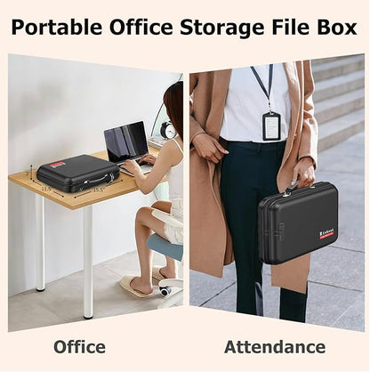 Fireproof Document Box with Lock & Shoulder Strap - Image 7