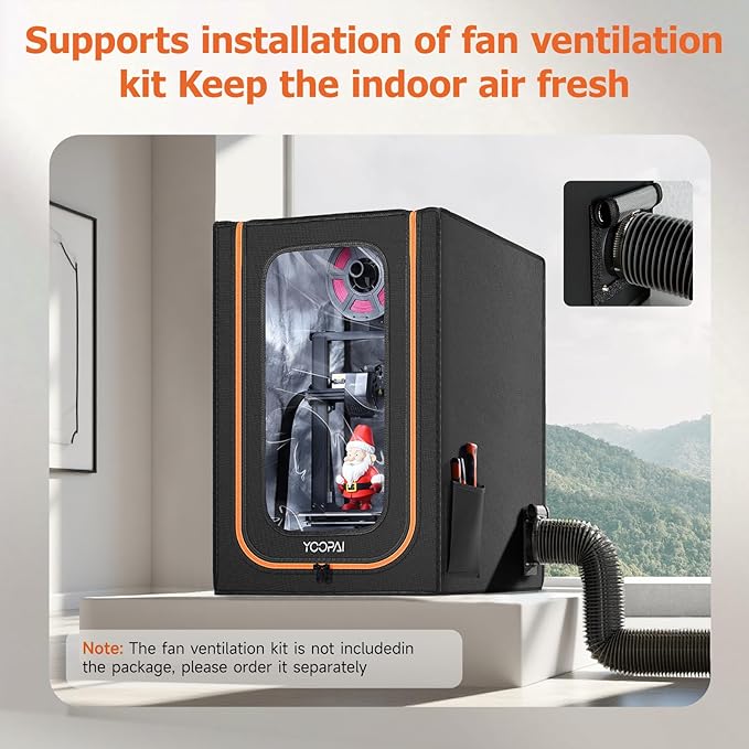 3D Printer Enclosure with LED Lighting, Fireproof Dustproof Tent Constant - Image 4