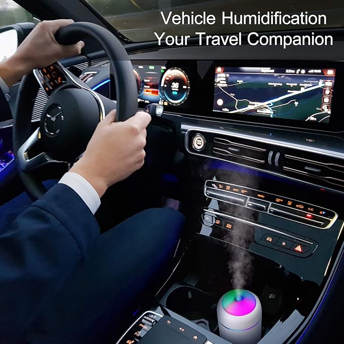 2 Pieces Cool Mist Portable Mini Humidifiers, 300 ml, Quiet USB Personal - Image 6