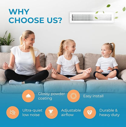 Aluminum 22 x 4 Inch Air Vent Covers Wall AC Grille – Premium Register Vent - Image 5