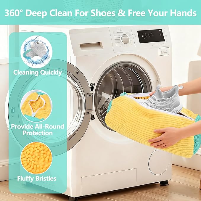 Shoe Washing Machine Bags 2Pcs, Shoe Washing Bags with2-Size Travel Laundry Bags - Image 5