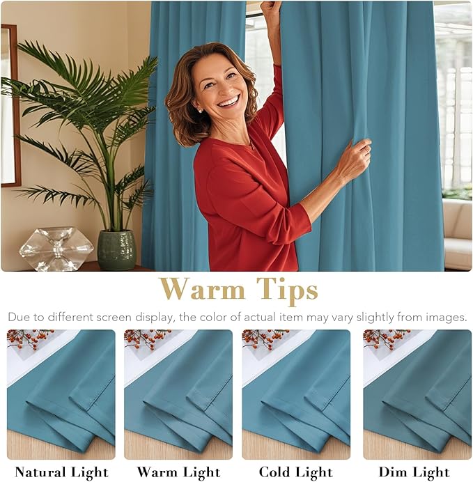 H.VERSAILTEX Blackout Curtains Thermal Insulated Window Treatment Panels Room - Image 6