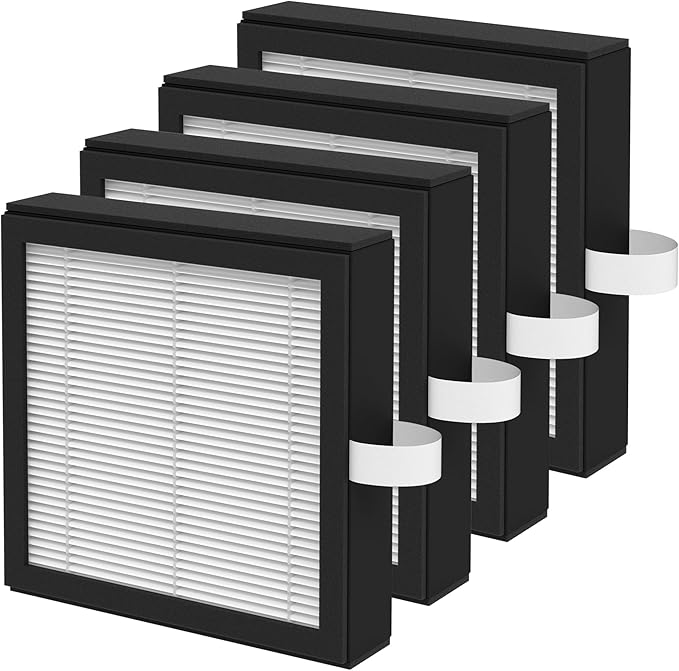 4 Pack DH02 3-in-1 Activated Carbon Replacement Filter Compatible by XBWW