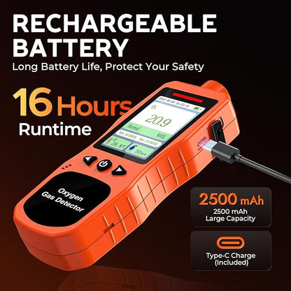 Portable Oxygen Detector, Rechargeable O2 Monitor - Image 5