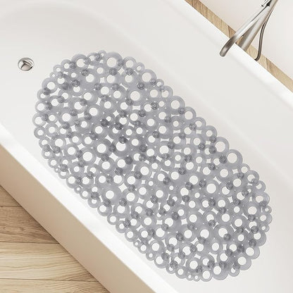 WELTRXE Oval Bathtub Mat Non Slip, Shower Mat - Image 7