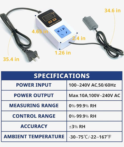 Reptile Humidity Controller, Keeps Reptile Foggers Running Only Within the - Image 6