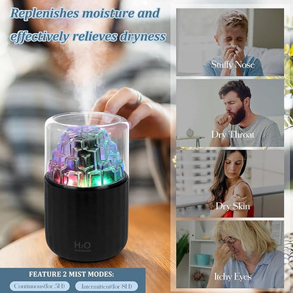 Portable Mist Humidifier with Colorful Light Auto-Off USB Desktop Personal - Image 7