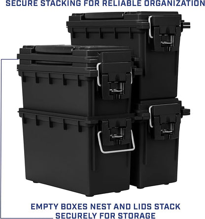 Sheffield 12790 2-Pack Ammo Storage Box, Stackable .30 Cal Field Boxes - Image 6