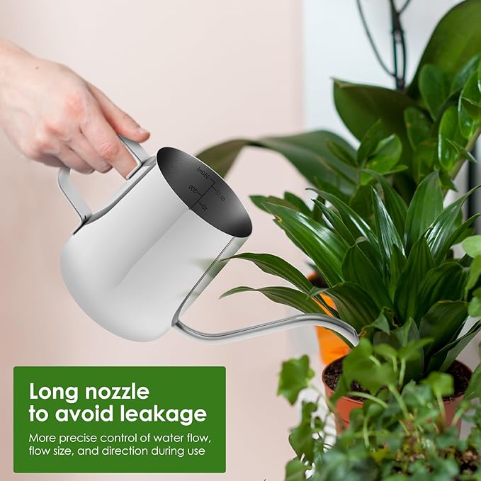 12oz/350ml Stainless Steel Plant Watering Pot, Small Watering Can - Image 4