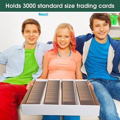 Yexiya 10 Pcs 3200 Count Sports Card Storage Boxes White Trading Card Box - Image 6
