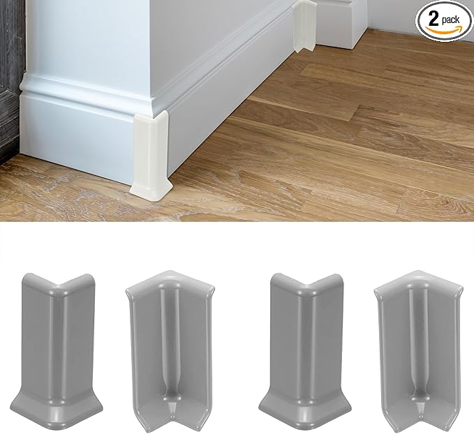 uxcell Self Adhesive Baseboard Corner Blocks, 3.23 Inch Wall Edge Corner by uxcell