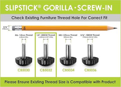 Slipstick Gorilla Outdoor Adjustable Furniture Levelers Weatherproof Screw in - Image 5