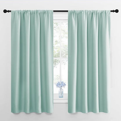 NICETOWN 2 Panels Blackout Curtains, Rod Pocket Thermal Insulated Curtains by NICETOWN
