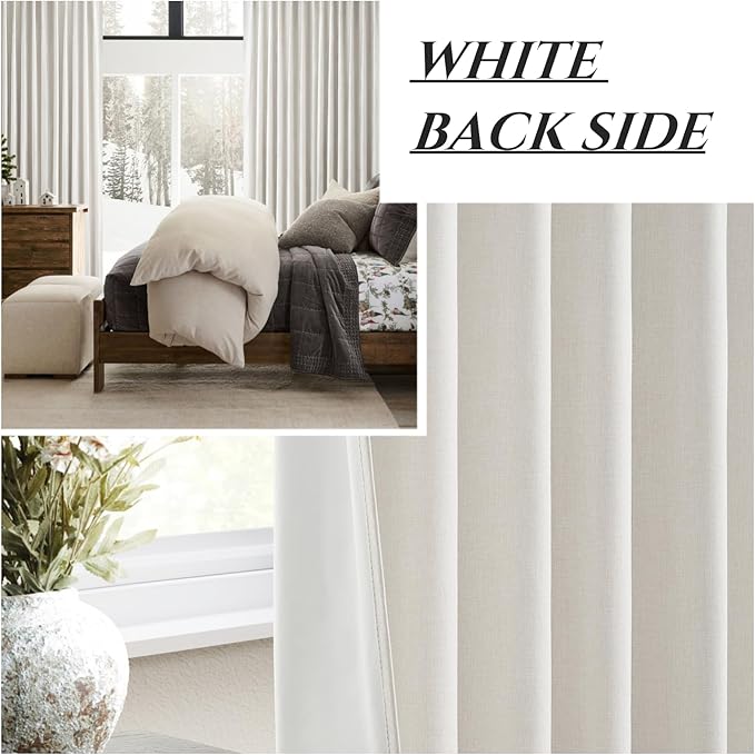 112 Inch Curtains 2 Panel Set Modern Decorative Dark Out Pleated Curtain - Image 6
