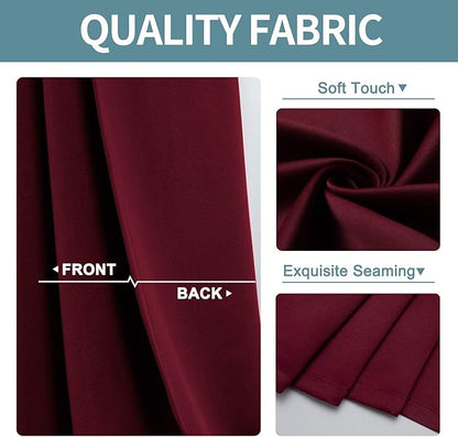 ChrisDowa Blackout Curtains 108 Inches Long 2 Panels Set - Image 3