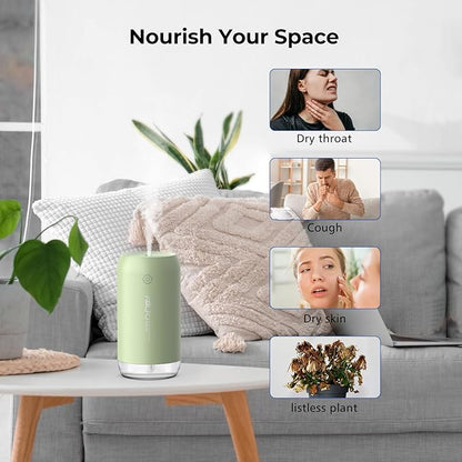 Portable Mini Humidifier, KQLKJ 350ml Small Cool Mist Humidifiers, USB Personal - Image 8