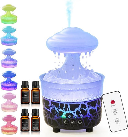 BOHOFAM Aroma Essential Oil Diffuser, Rain Cloud humidifier Simultaneously by BOHOFAM