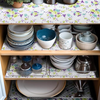 2 Rolls 18" W x 96" L Floral Drawer and Shelf Liner - Image 8