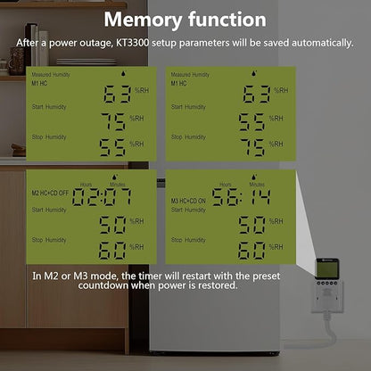 Digital Humidity Controller Outlet Plug 120v 15A Humidistat Countdown Control - Image 7