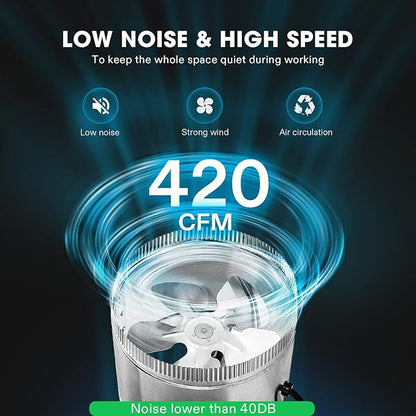 VIVOSUN 8 Inch Inline Duct Fan 420 CFM, HVAC Exhaust Ventilation Fan - Image 3