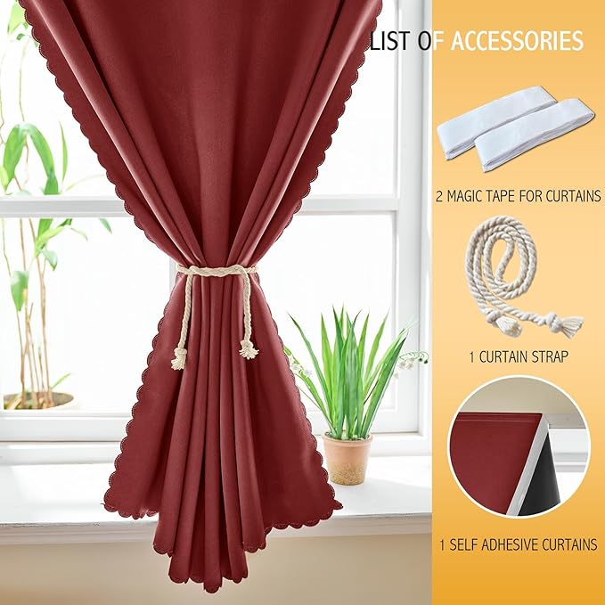 Adhesive Curtain 100% Blackout No-Drill Easy Install - Image 4
